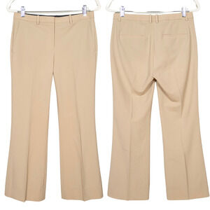 THEORY Khaki Demitria 4 Sevona Stretch Wool Flared Pants Women's Size 4 ALTERED